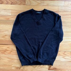 Brandy Melville Navy Blue V Neck Sweater